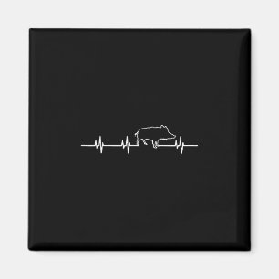 Wild Boar Heartbeat Ekg Hog Hunter Hunt Hunting Magnet