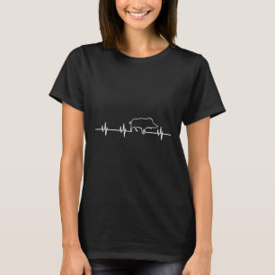 Wild Boar Heartbeat Ekg Hog Hunter Hunt Hunting T-Shirt