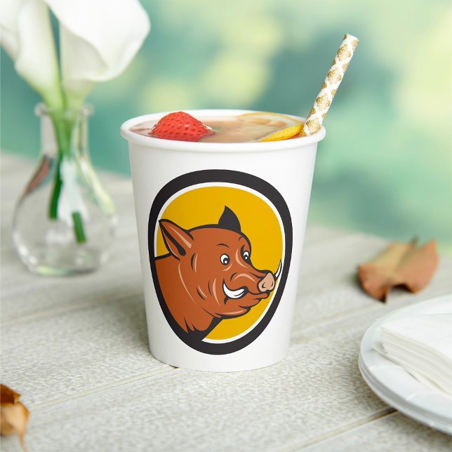 Wild Boar Paper Cups (Creator Uploaded)