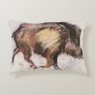 Wild Boar Trotting 1999 Decorative Cushion