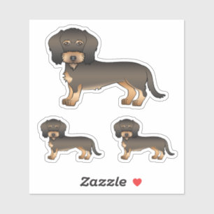 Wild Boar Wire Haired Dachshund Cute Cartoon Dog