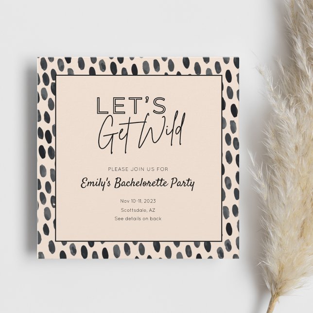 Wild Boho Bachelorette Party Invitation Itinerary (Creator Uploaded)