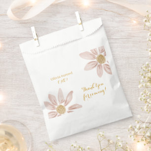 Wild Boho Pink Daisy Baby Birthday Favour Bags