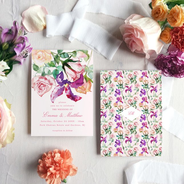 Wild Botanical Maximalism Wedding Invitation (Creator Uploaded)