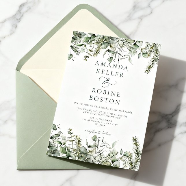 Wild Botanical Wedding Invitation (Creator Uploaded)