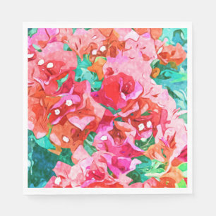 Wild Bougainvillea, Bloom Summer Floral Bohemian Napkin