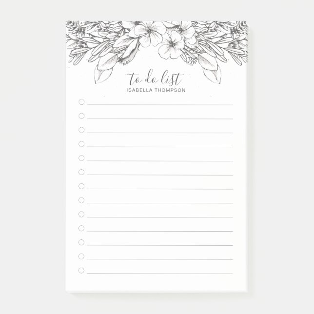 Wild Bouquet Botanical Post-It Notes (Front)