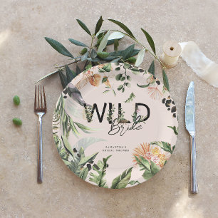 Wild Bride   Jungle Bridal Shower  Paper Plate