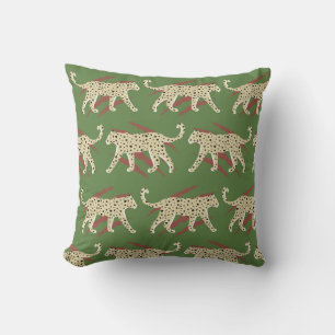 Wild Brushstrokes: Leopard in Repetition Cushion
