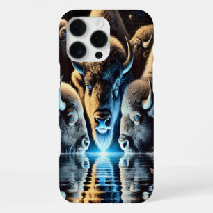 Wild Buffaloes Gather Beneath Celestial Stars iPhone 16 Pro Max Case