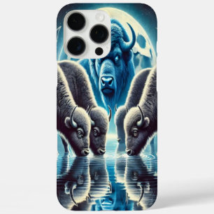 Wild Buffaloes Gather Beneath Cosmic Starscape iPhone 16 Pro Max Case