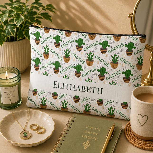 Wild Cactus Pattern Accessory Pouch (Creator Uploaded)