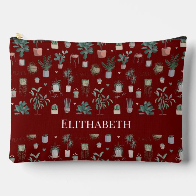 Wild Cactus Pattern Accessory Pouch (Front)