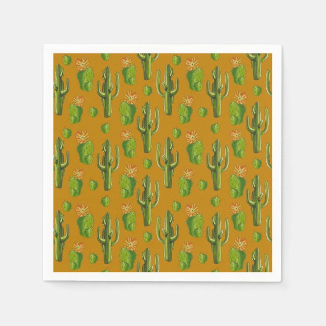Wild Cactus Pattern Napkin (Front)