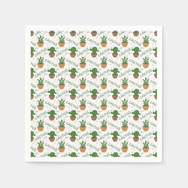 Wild Cactus Pattern Napkin (Front)