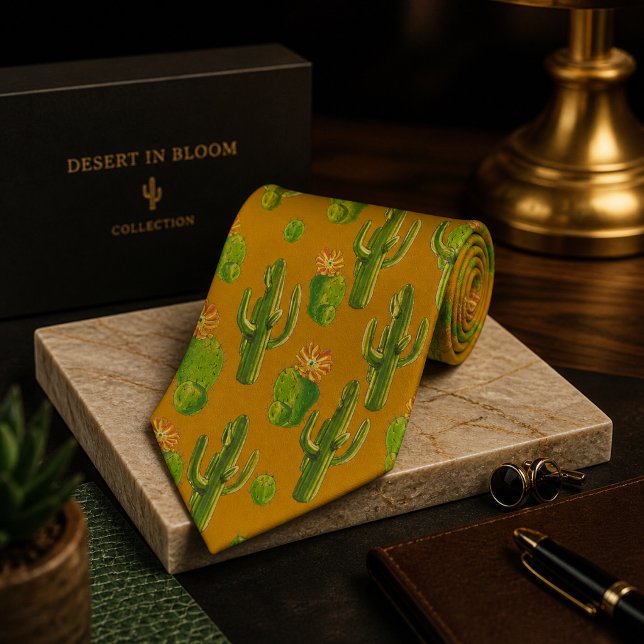 Wild Cactus Pattern Tie (Creator Uploaded)