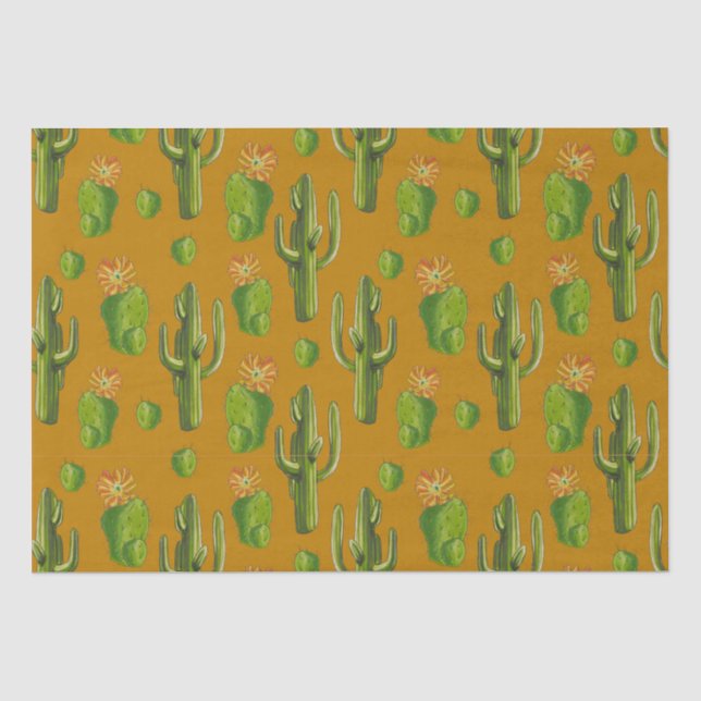 Wild Cactus Pattern Tissue Paper (Front)