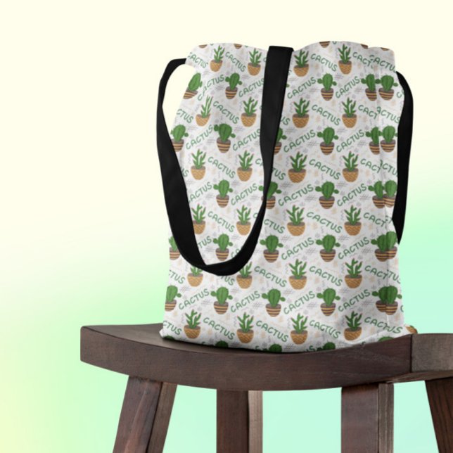 Wild Cactus Pattern Tote Bag (Creator Uploaded)