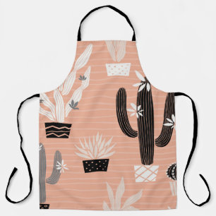 Wild Cactuses: Colourful Watercolor Pattern Apron