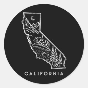 Wild California Heritage Map Sticker