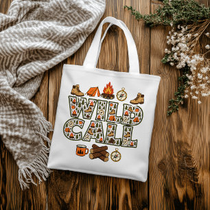 Wild Camp Camping Hiking Outdoor Adventure Tote Bag
