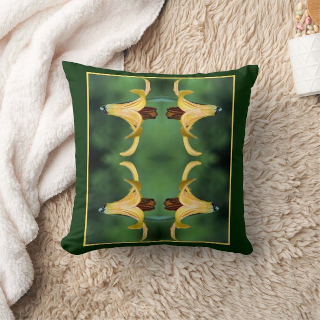 Wild Canada Lily And Insect Abstract  Cushion (Blanket)