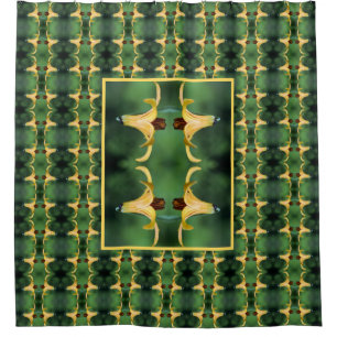 Wild Canada Lily And Insect Abstract  Shower Curtain