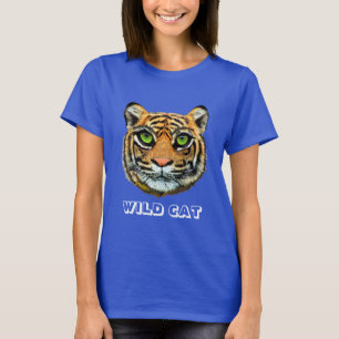 Wild Cat & Calligraphy T-Shirt