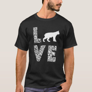 Wild Cat Caracal  Leopard Love Heart Wild Animal L T-Shirt