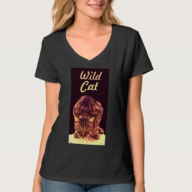 WILD CAT KITTEN T-Shirt (Front)
