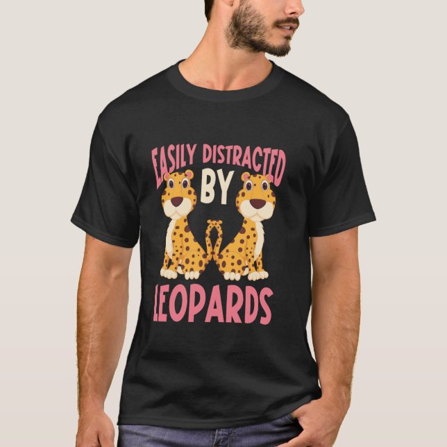 Wild Cat Leopard Wildlife T-Shirt (Front)