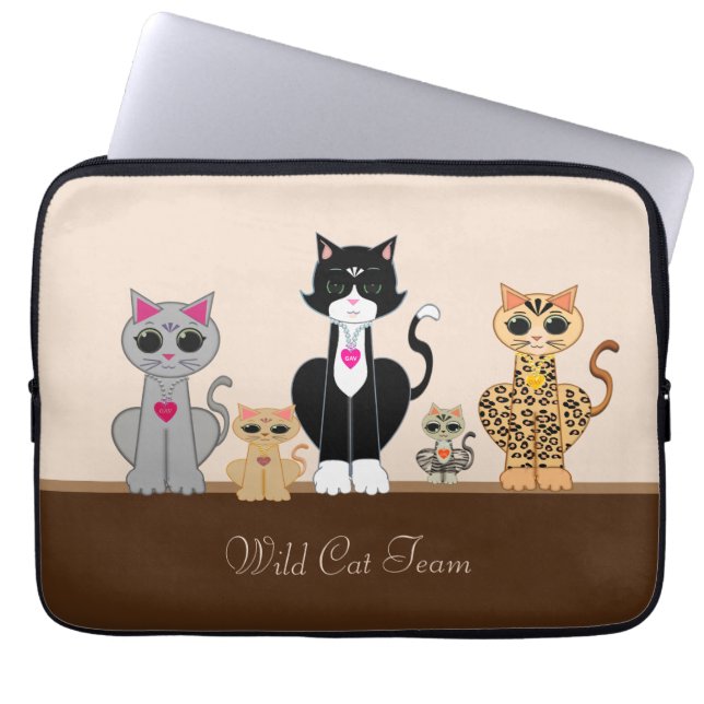 Wild Cat Team Laptop Sleeve (Front)