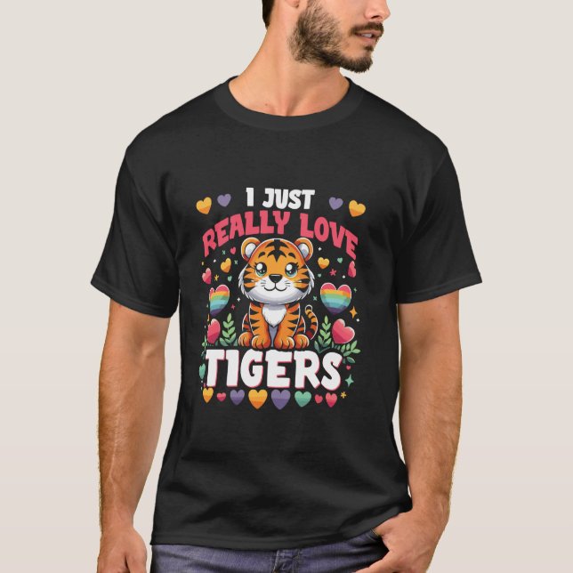 Wild Cat Tiger Kids T-Shirt (Front)