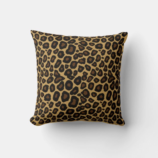 Wild Cat Toon Print Cushion (Front)
