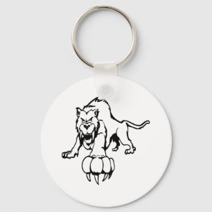 Wild cat, wildcat, bobcat, cat, panther, puma, mou key ring