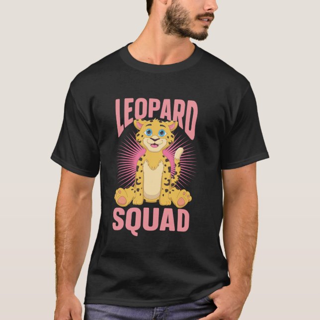 Wild Cat Wildlife Leopard Squad T-Shirt (Front)