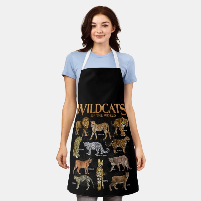 Wild Cats Animals of the World Educational Wild An Apron (Worn)