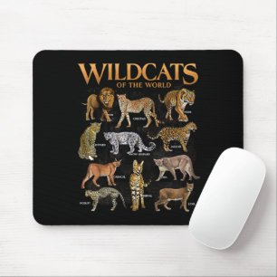 Wild Cats Animals of the World Educational Wild An Mouse Pad