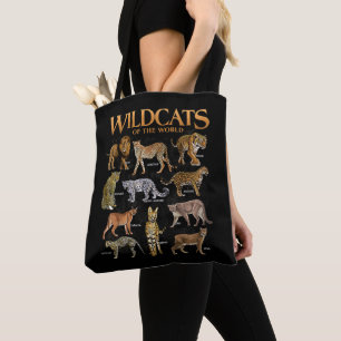 Wild Cats Animals of the World Educational Wild An Tote Bag