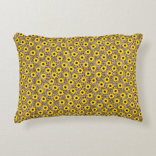 Wild Cheetah Leopard Print Accent Decorative Cushion