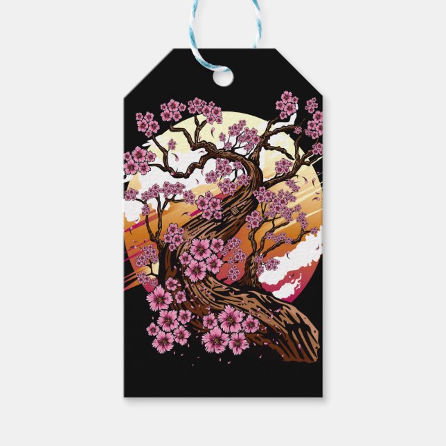 Wild Cherry Blossom Gift Tags (Front)