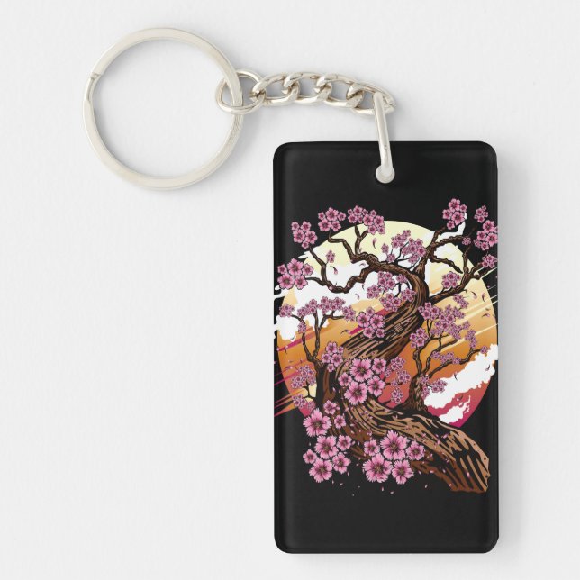 Wild Cherry Blossom Key Ring (Front)