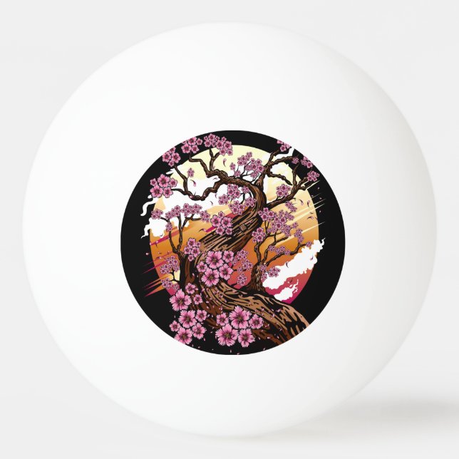 Wild Cherry Blossom Ping Pong Ball (Front)
