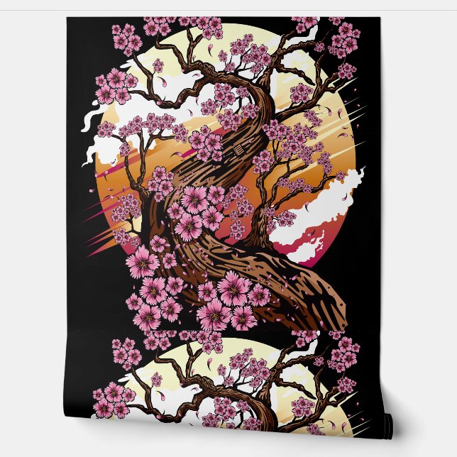 Wild Cherry Blossom Wallpaper (Unrolling)