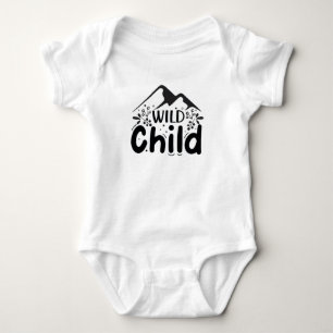 Wild Child Adventure Baby Bodysuit - Cute Mountain