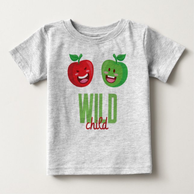 Wild Child Apples Baby T-Shirt (Front)