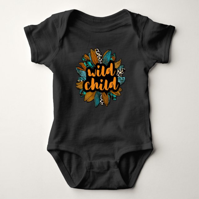 Wild Child Baby One Piece Jumper Baby Bodysuit (Front)