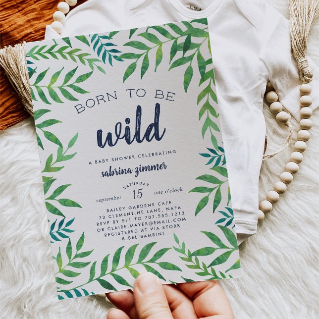 Wild Child Baby Shower Invitation (Creator Uploaded)