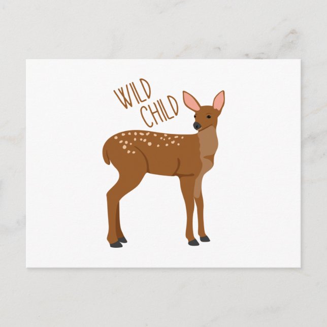 Wild Child Deer Postcard (Front)