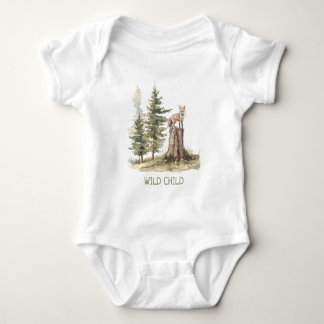 WiLD CHILD Forest Woodland Fox Baby Bodysuit
